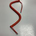 Emergency Curly Handset Cord Red